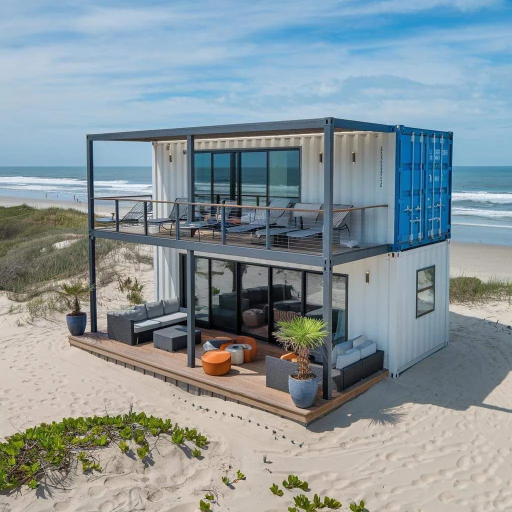 Oceanfront two-story retreat